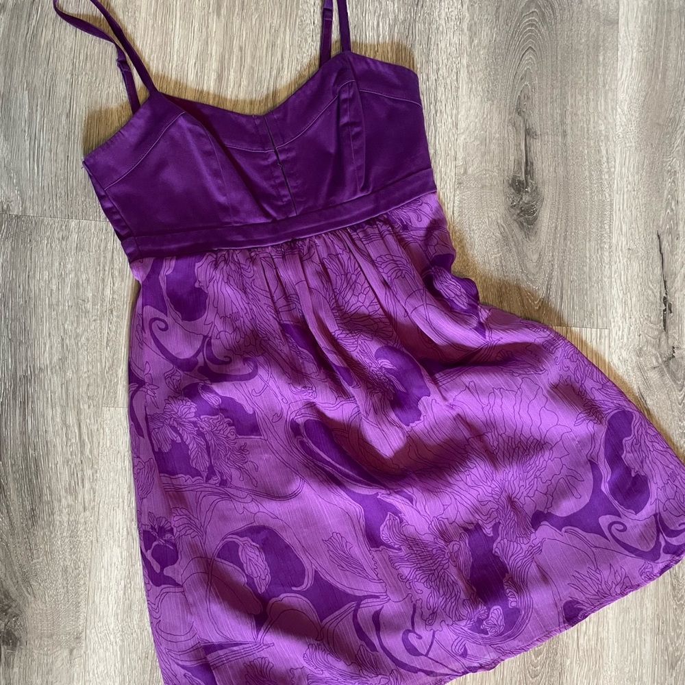 Purple dress. Guess size small.